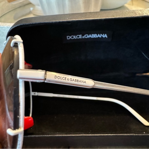 Dolce & Gabbana Aviator Sunglasses DG 2075 - White Unisex - Picture 2 of 6